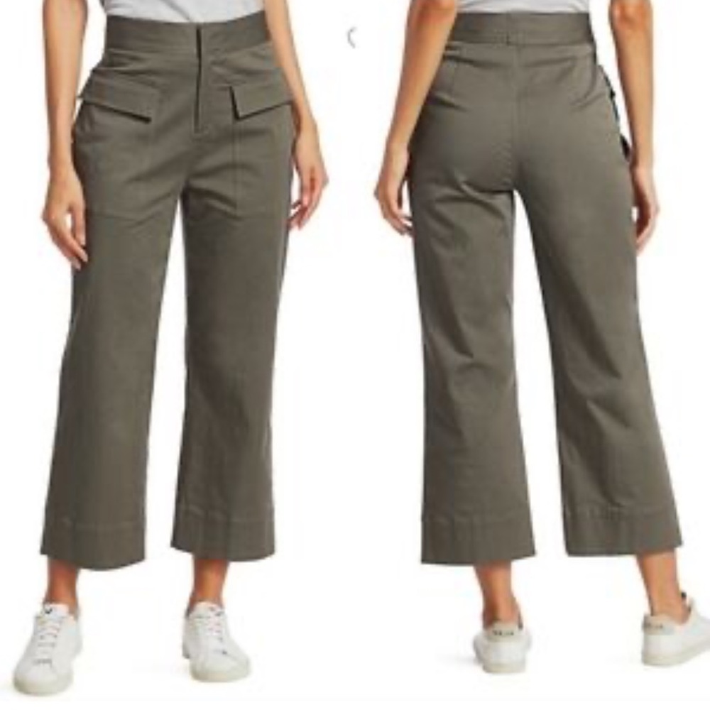 ATM Anthony Thomas Melillo  Brushed Twill Wide Leg Cropped Pants